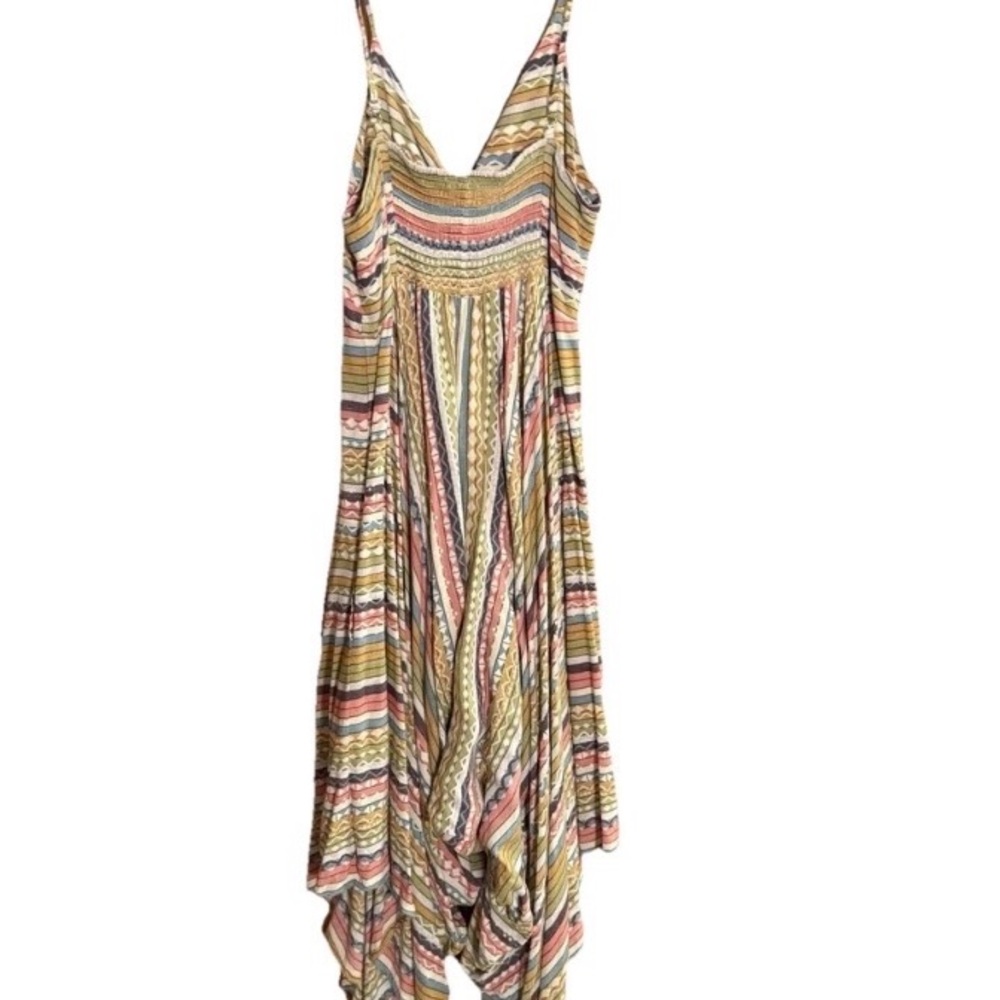 Angie Striped Multi-Wide Leg Jumpsuit- Size L